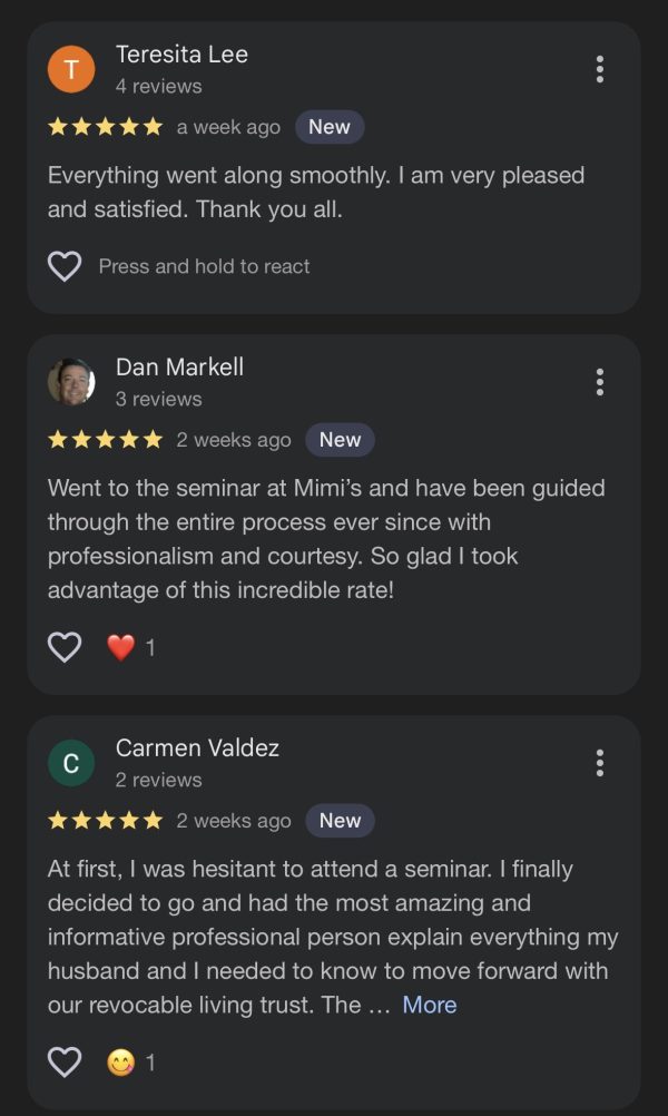 NAFS Happy Customer Reviews